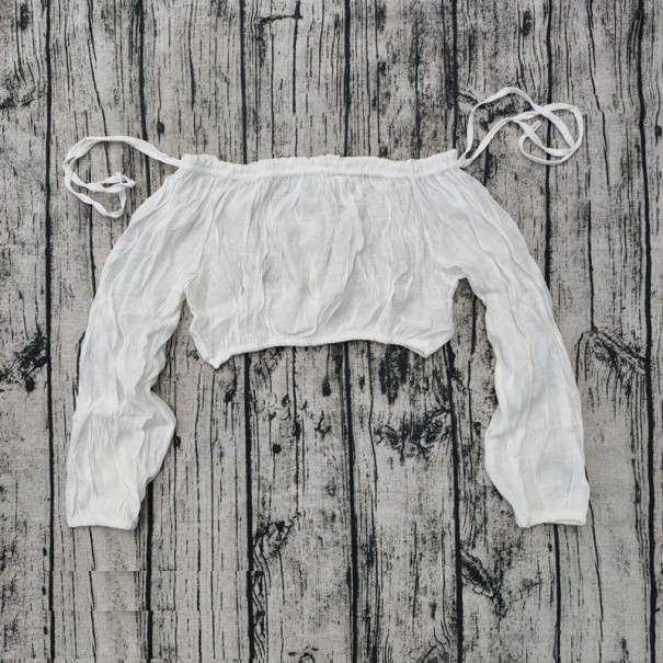 Top court pour femme P988 blanc