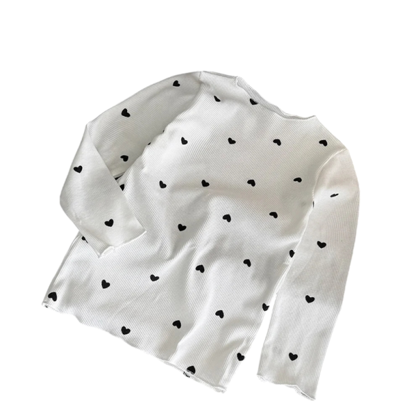 Top d'automne pour fille à manches longues Coupe lanternes Coton Polyester Spandex Broderie douce Col rond Top mignon pour petites filles Différentes couleurs blanc 4