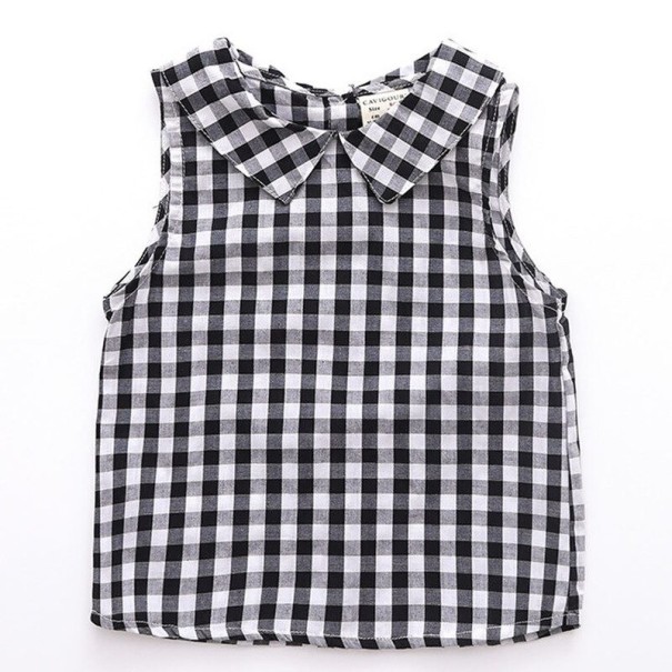 Top da ragazza L1760 nero 6-12 mesi
