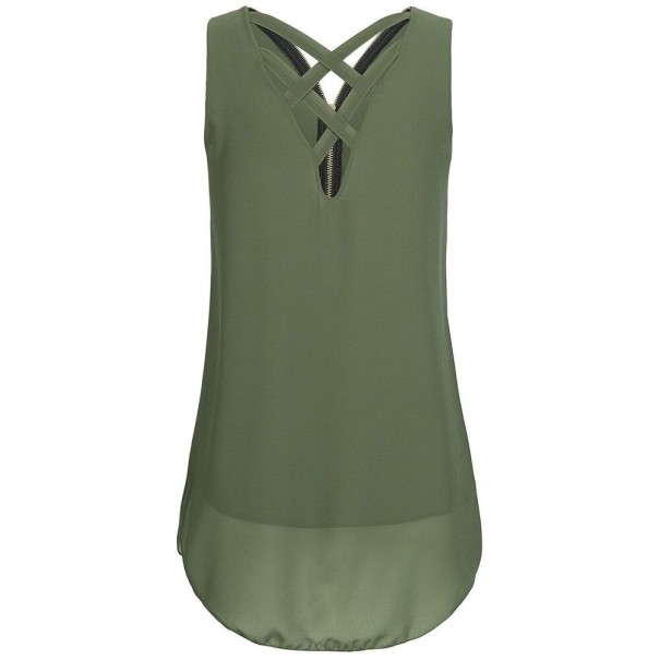 Top de mujer con cremallera A156 verde militar 3XL