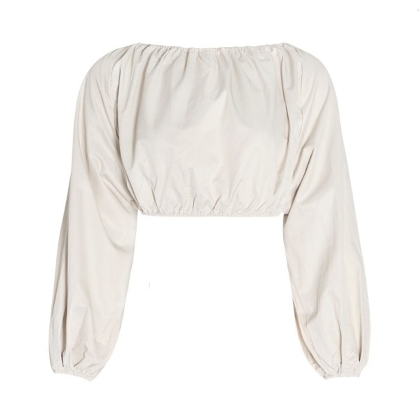 Top de mujer con espalda descubierta blanco S