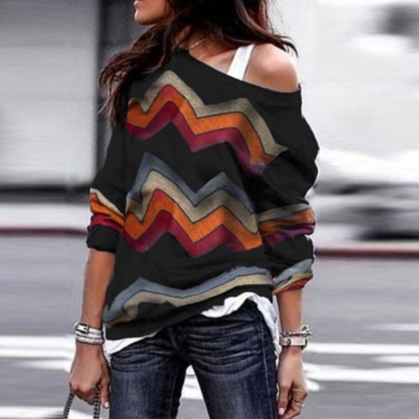 Top de mujer con estampado A220 negro S