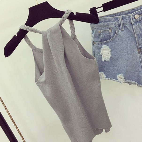 Top de mujer con hombros descubiertos A1182 gris