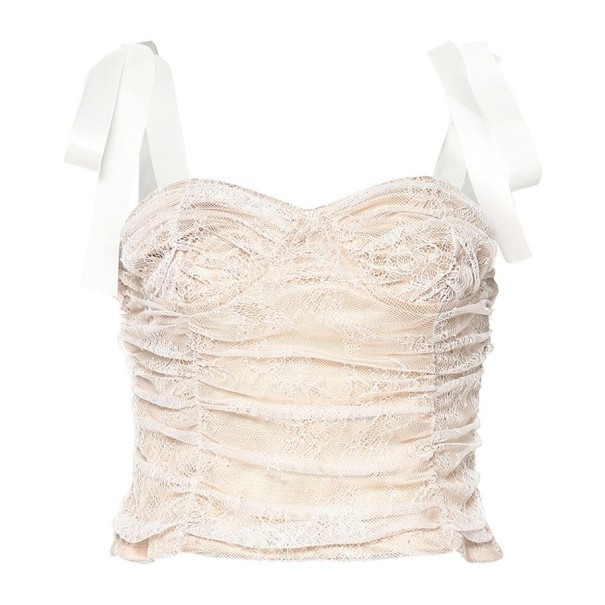 Top de mujer con lazos blanco S