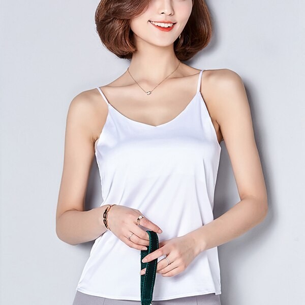 Top de mujer con tirantes finos blanco XS