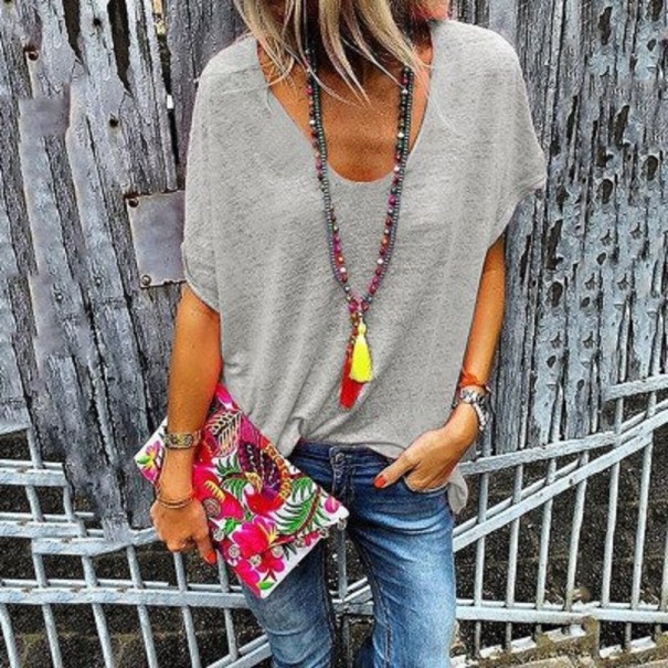 Top de verano para mujer B178 gris XXL