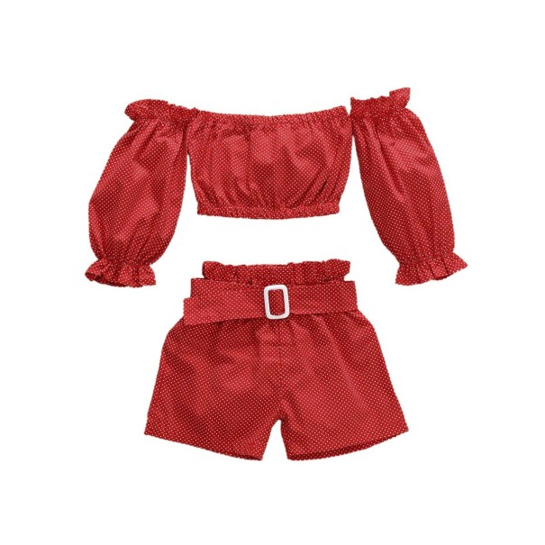 Top e calções para menina L1548 12-18 meses