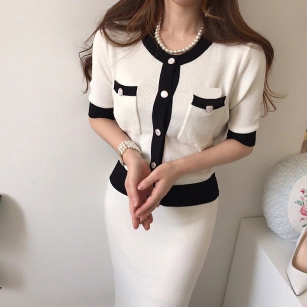 Top e saia para senhora B1002 branco