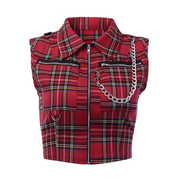 Top femme avec zip rouge XS