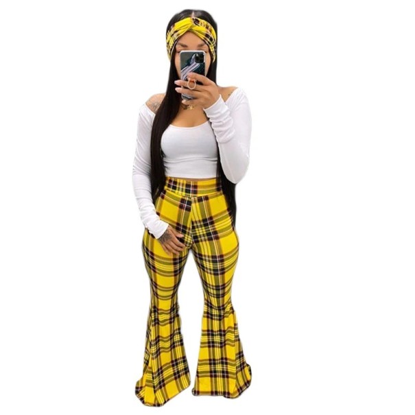 Top femme, pantalon et bandeau jaune XS