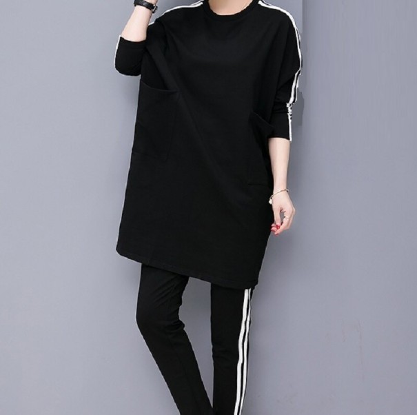 Top y pantalón de chándal de mujer negro S