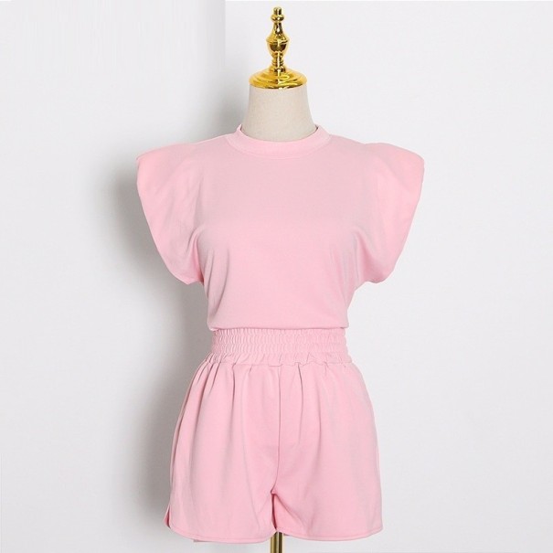 Top y shorts mujer B1116 rosa