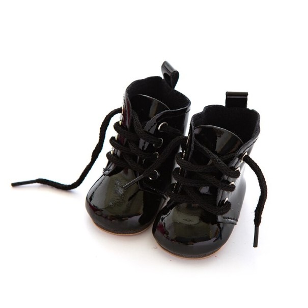 Topánky na šnúrky pre bábiku A411 čierna