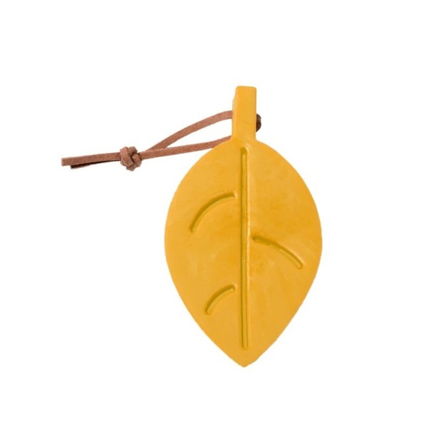 Tope de puerta de hoja amarillo oscuro