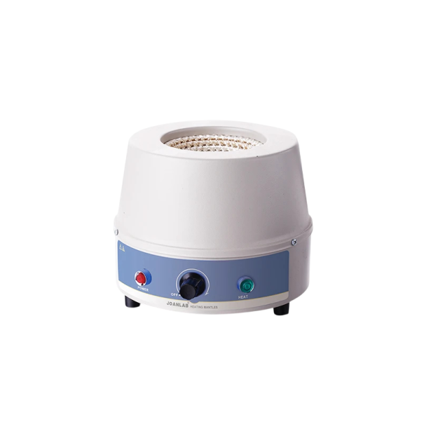 Topný plášť JOANLAB HM-250ML Objem 250 ml Ohřev do 380 °C Plynulá regulace otočným knoflíkem Bílo-modrý Pro laboratorní baňky 1