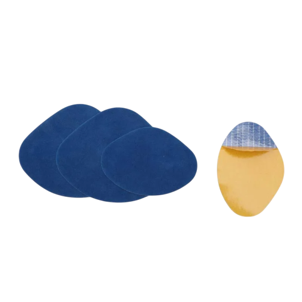 Toppe adesive per la riparazione delle scarpe 2 paia 7x5 cm e 7,5x8 cm Pelle microfibra Toppe autoadesive per talloni e punte Riparazione delle scarpe senza cucire blu