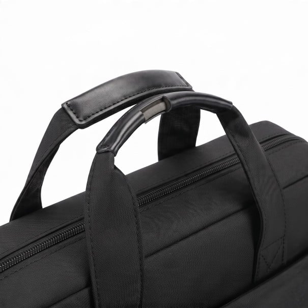 Torba na laptop 17 do 17,3 cala z poduszką powietrzną 47 x 36 x 8 cm Zdejmowany pasek Do pracy i w podróży czarny