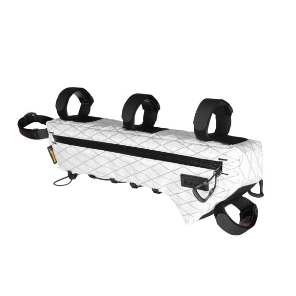 Torba na ramę roweru 44 x 13 x 6 cm 2,4 l Nylonowa torba rowerowa do ramy Lekka przestrzeń do przechowywania narzędzi i akcesoriów biały