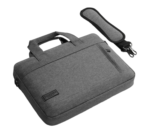 Torba na ramię na laptopa Macbook Air, Pro, HP, Huawei, Asus, Dell 15 cali, 43,5 x 32 x 6,5 cm szary