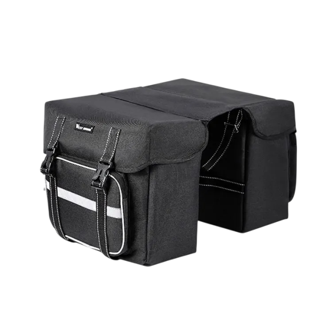 Torba rowerowa 25 l 30 x 14 x 28 cm Poliester Odblaskowe paski Torba na rower Tylny bagażnik Sportowa czarny