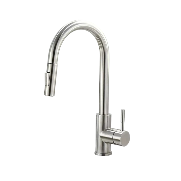 Torneira de lavatório G1/2 em aço inoxidável Dois modos de fluxo Água quente e fria Torneira de casa de banho e cozinha Design moderno prateado