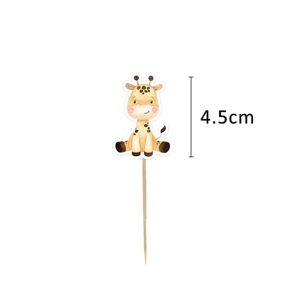 Tortendeko Giraffe 4,5 cm Fröhliche Tiere Safari Motiv Kinderparty Cake Topper 1