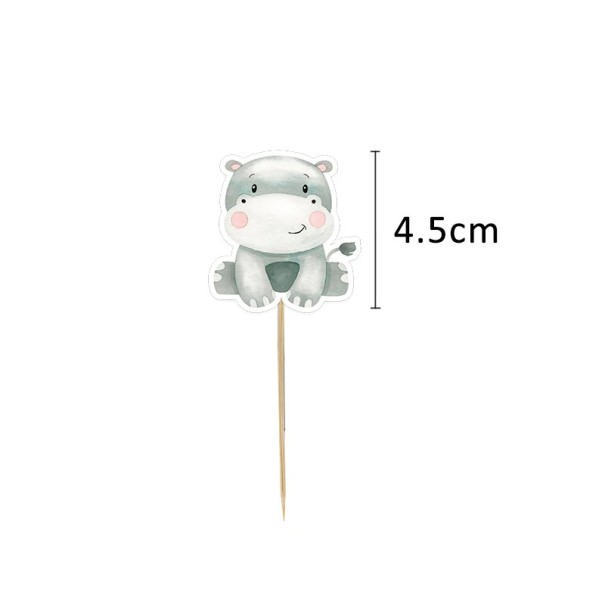 Tortendeko Nilpferd 4,5 cm Safari Motiv Tierparty Tortendeko Niedlicher Style 1