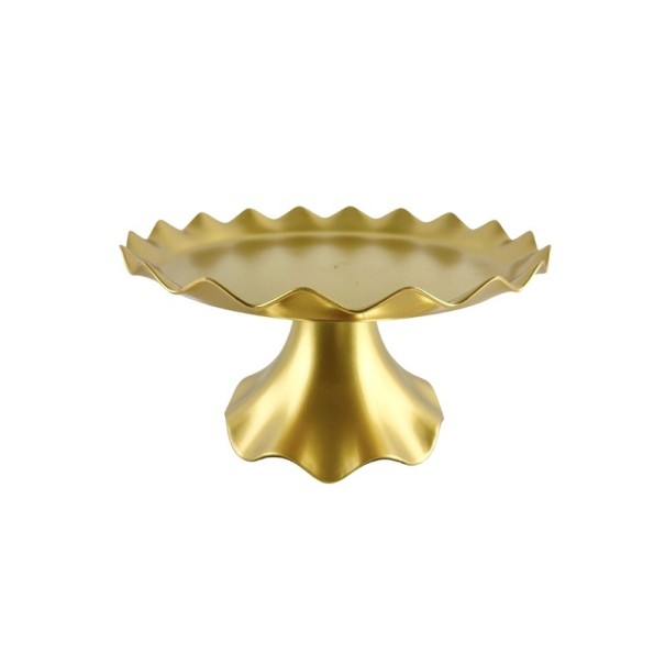 Tortenständer 24 cm Höhe 12 cm Dekorativer Ständer für Törtchen und Desserts Servierständer Hochzeit Feier golden