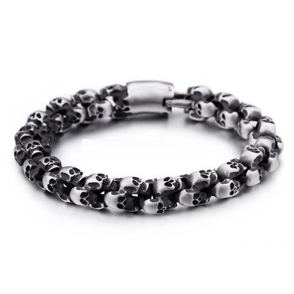 Totenkopf-Armband für Herren 18,5 cm 4
