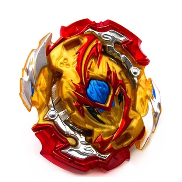 Toupie de combat avec autocollants pour enfants Démontable en pièces Métal et plastique Diamètre 6 cm Couleur rouge et dorée Jouet pour des combats 1