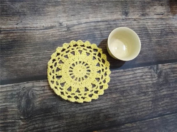 Tovaglietta in cotone intrecciata C229 giallo