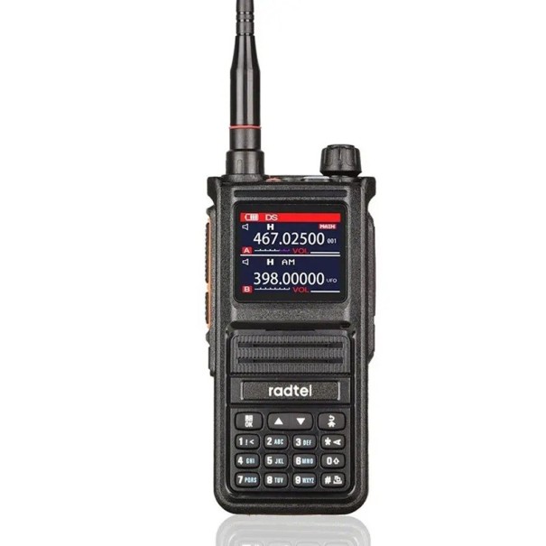 Tovejrsradiostation Radtel RT-470X 256 kanaler 5 W rækkevidde 1 til 5 km batteri 2600 mAh USB-C farveskærm sort til udflugter 1