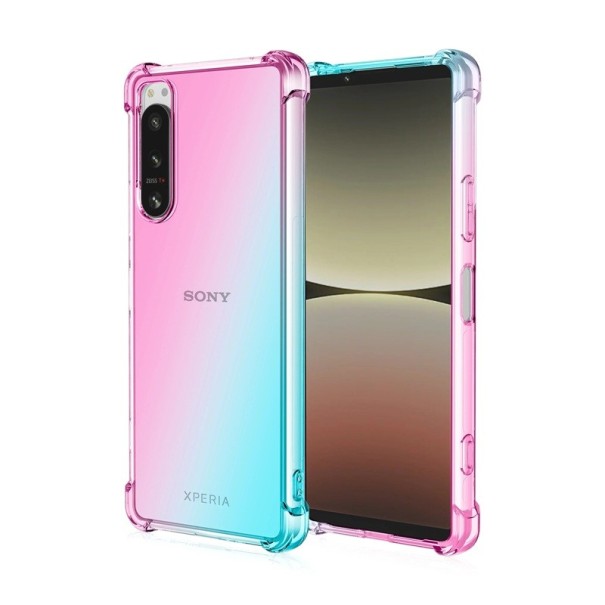 TPU ochranný obal na mobil Sony Xperia 10 V Kryt proti poškrábání Protiskluzový odolný pouzdro tyrkysová