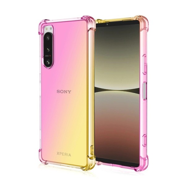 TPU védőtok Sony Xperia 1 V-hoz Karcmentes burkolat Csúszásgátló strapabíró tok sárga