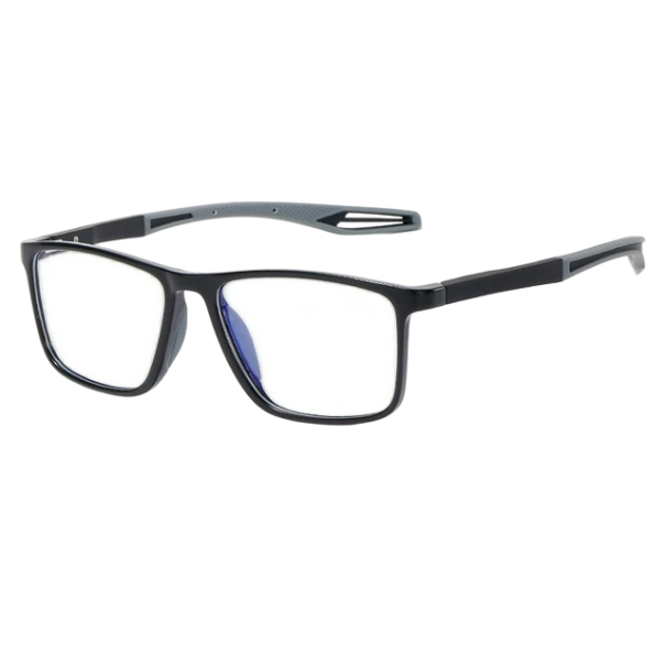 TR90 Blue Light Blocking Glasses Lightweight Frame Unisex Design Eye Protection for Computer Work Against Eye Fatigue Clear Lenses grey