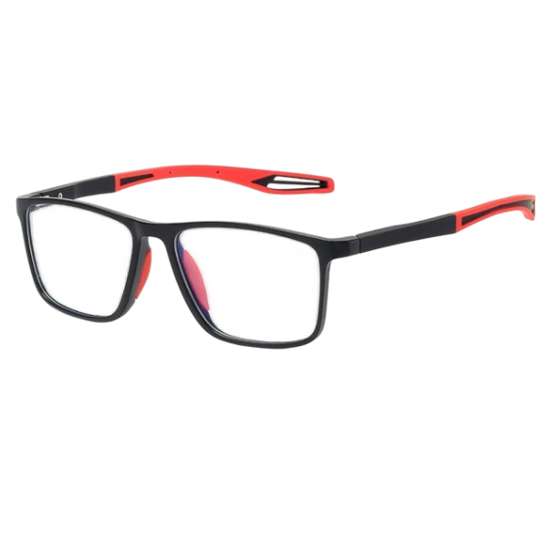 TR90 Blue Light Blocking Glasses Lightweight Frame Unisex Design Eye Protection for Computer Work Against Eye Fatigue Clear Lenses red