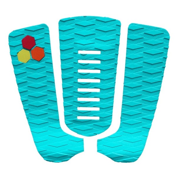 Traction pad voor surfplank 32x30 cm 3-delige EVA-schuim kleurrijke diamant antislip tail pad sterk plakkende grip op de dek blauw