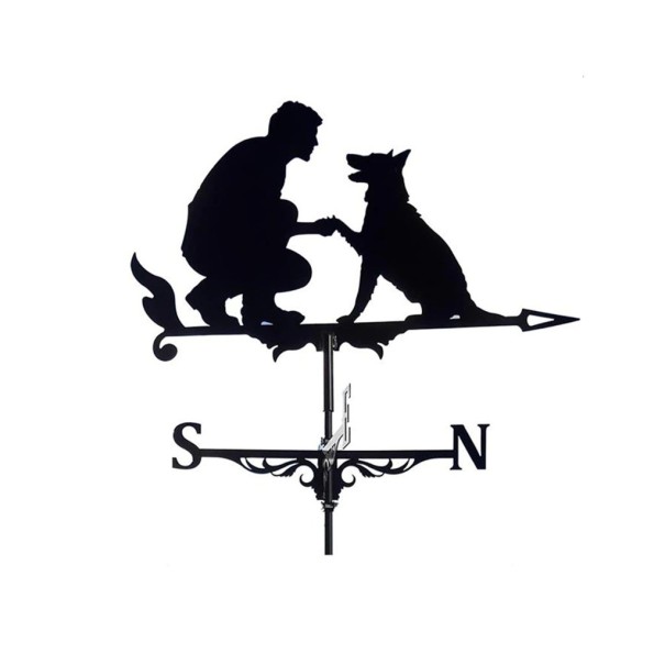 Trädgårds vindflöjelhund 2