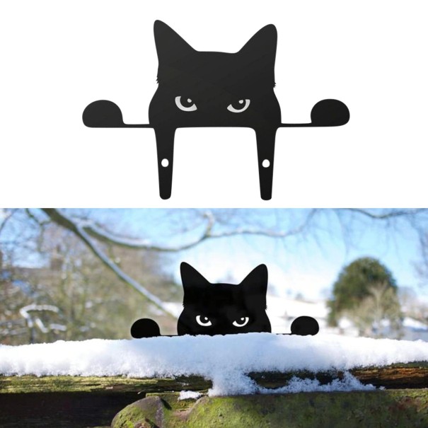 Trädgårdsdekoration katt