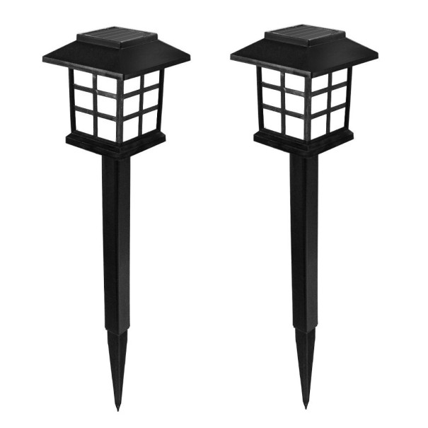 Trädgårdssollampa 2 st kall vit