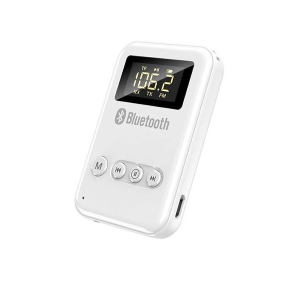 Trådløs Bluetooth biladapter hvid