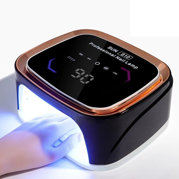Trådlös LED-nagellampa Uppladdningsbart UV-ljus för snabb härdning av Gels Professionell nageltork med HD-skärm 102x225x195 mm