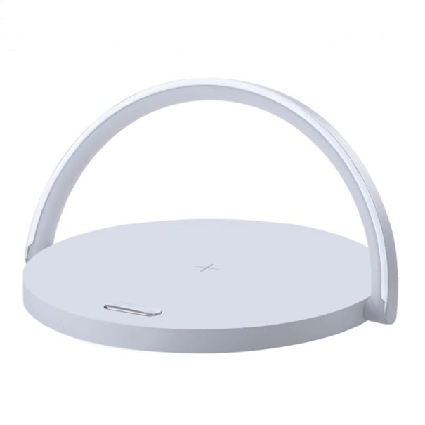 Trådløs oplader med lampe hvid