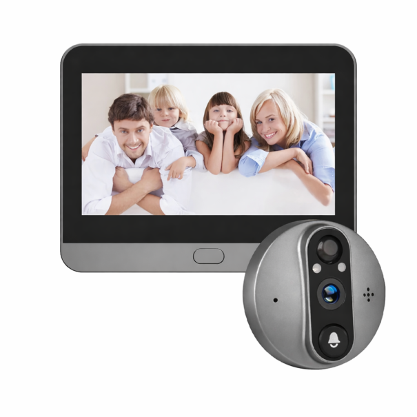 Trådlös WiFi video dörrklocka 1080P med kamera, 7" pekskärm, video intercom, 32GB kort, flera monitorer, hem dörrsystem 1