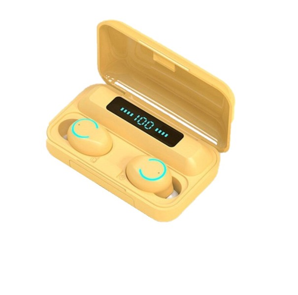 Trådlösa Bluetooth-hörlurar K1804 gul