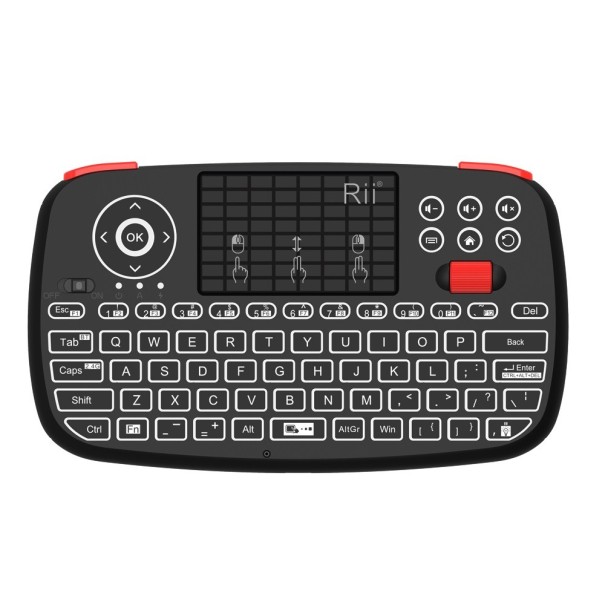 Trådløst mini-tastatur med touchpad Bluetooth / USB 2.4 GHz, Windows, Linux, MAC OS, Android, Xbox, PS4 1
