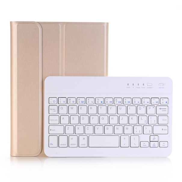 Trådløst tastatur med etui guld