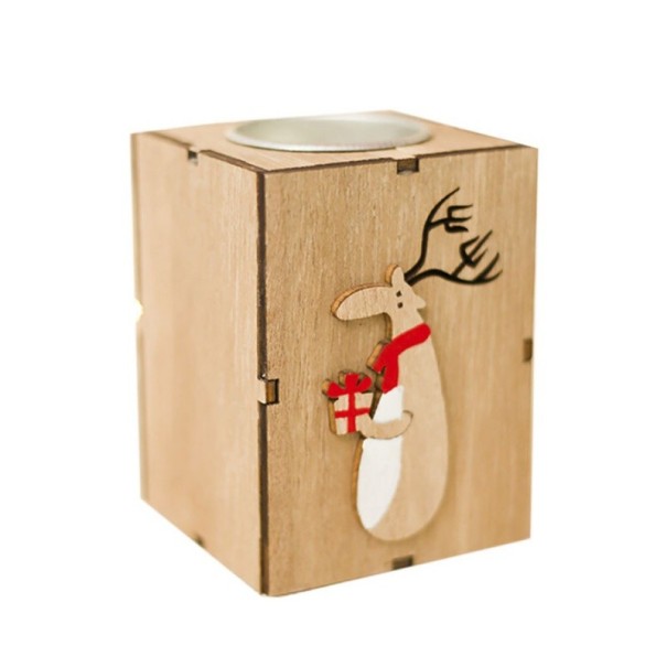 Træ julelysestage 2