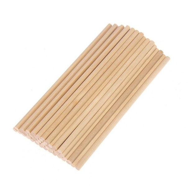 Træ slikkepinde 50 stk. lysebrun M