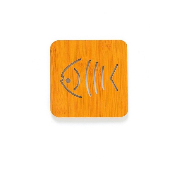 Træunderlag med fiskemotiv S